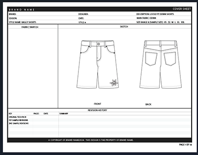 Project thumbnail - Denim Shorts Tech Pack