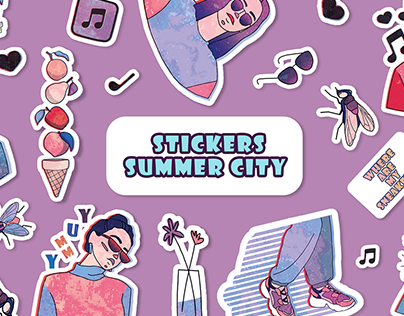 stickers "summer city"