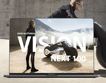 Concept web site. BMW MOTORRAD VISION NEXT 100.