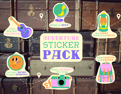 ADVENTURE STICKER PACK | stickers design