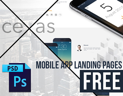 FREE CLEAN MOBILE APP LANDING PAGE "ceXas"