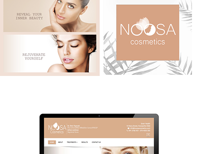 Noosa Cosmetics Branding | Web design