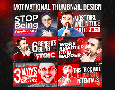 Youtube Thumbnails for motivational channel