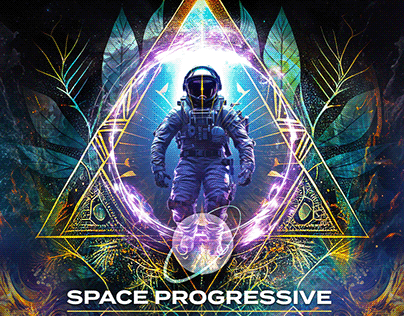 Party Poster for Space Progressive, Athens, Greece