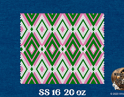 3 Color Diamond SS16 20oz Rhinestone Pattern