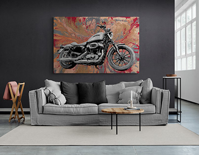 Harley Davidson Iron 883 Sportster Painting