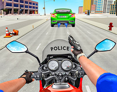 US Police Motorbike Chase Game