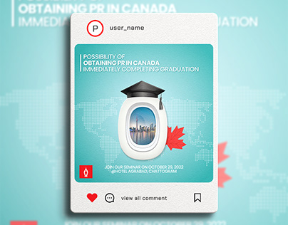 Permanent residency in Canada Social Media Post Design