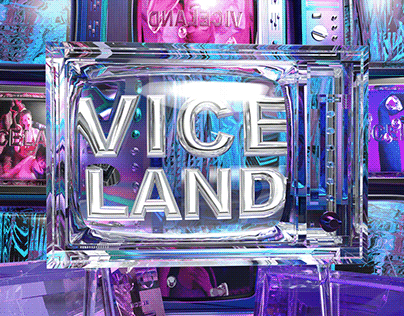 ViceLand web banner 3D design