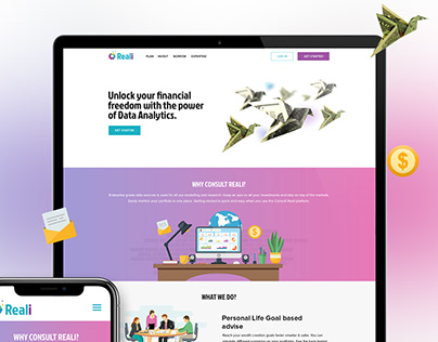 Reali : Financial consultant - Webdesign Project.