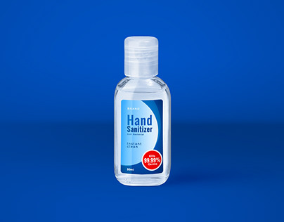 Free Small Sanitizer Bottle Mockup (PSD)