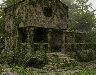 Realistic Abandoned Deserted House 3D