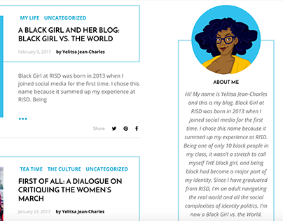 Black Girl vs. The World Blog Design
