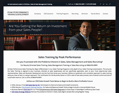 Peak Performance Sales Training Website 2013