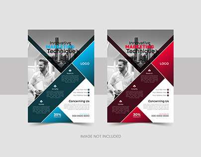 Corporate business flyer template design.