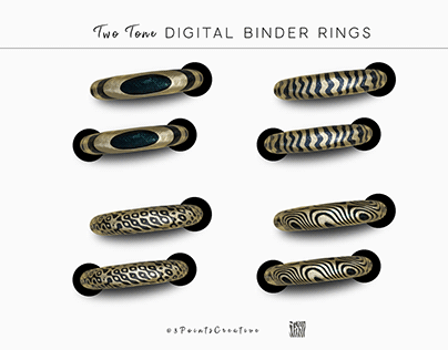Two Tone Gold Digital Binder Rings