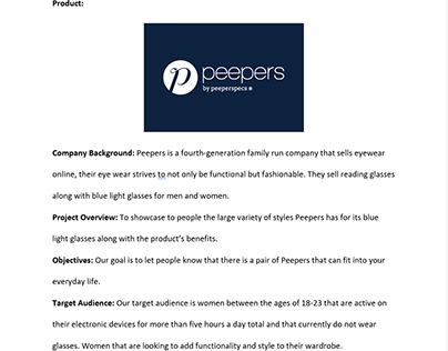 Peepers Campaign: Love your Peepers!