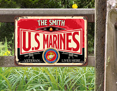 Cut Metal Sign - Marines