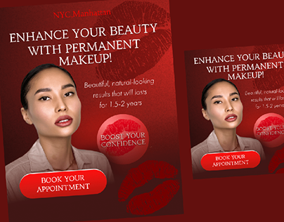 Beauty studio ad banner for Facebook