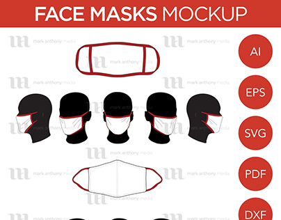 Face Masks - Vector Mockup Template