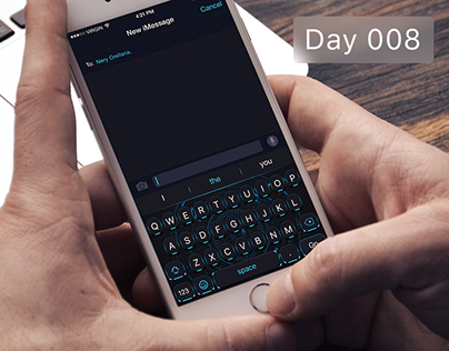 Day 008 - Blue Tech Keyboard