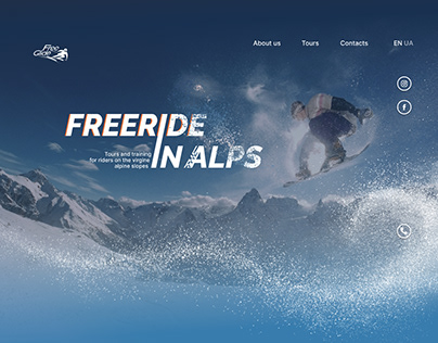 Landing for Freeride team. UX-UI Design Web