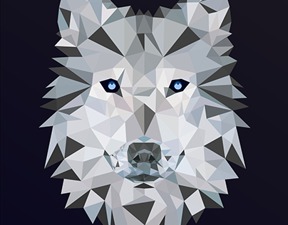 Low Poly - wolf