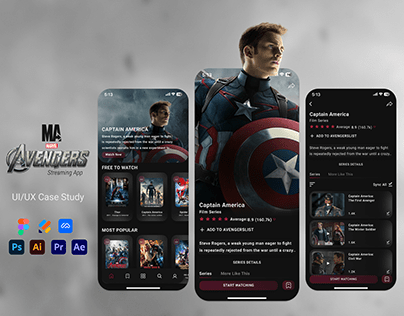 Marvel Avengers Streaming App - UIUX Case Study