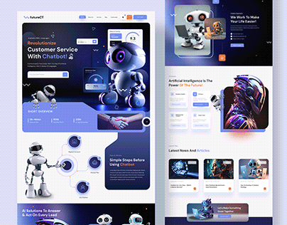 futureCT landing page UI/UX Design concept