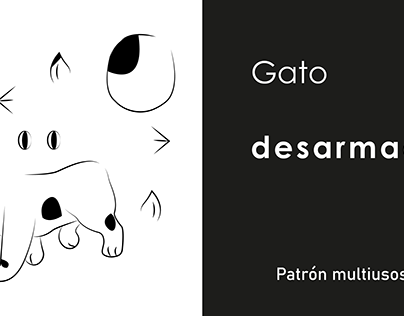 Project thumbnail - Patròn/estampa Gato desarmado