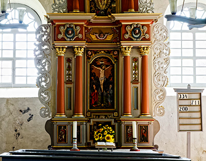 Altar , Kirche Dorf Zechlin