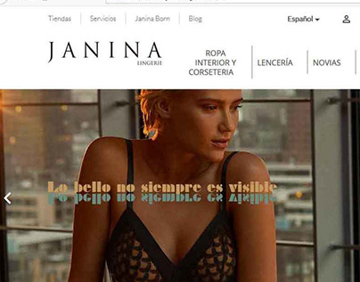 Página web Janina Lingerie para Develoop
