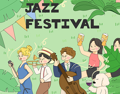Jazz Festival! (노트폴리오x김잼 커머셜 일러스트)