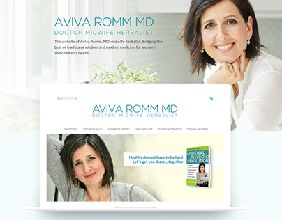 Website design for AVIVA ROMM MD. Doctor, Herbalist