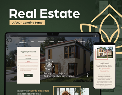 Real Estate Landing Page Design UX/UI