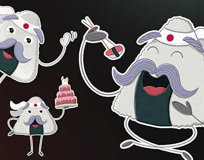 Brand character design for Sushi bar