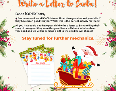 Write a letter to Santa! (Christmas Company Advert)