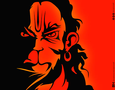 Lord Hanuman Vector Illustration By Ruby Huma