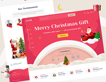 Merry Christmas Gift Website Design