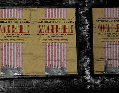 Poster promoting concert by Savage Republic.