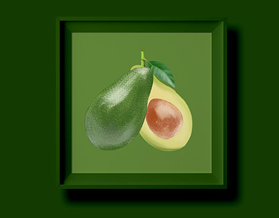 Study of fruit drawing and photo manipulation