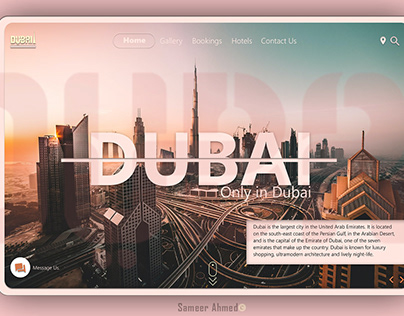Dubai Website Weblanding Page.