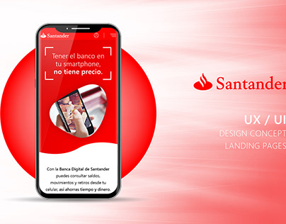 Santander UX/UI Landing Pages