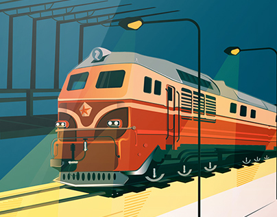 Illustrations of different type trains