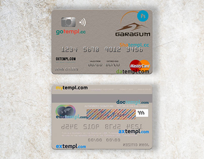 Turkmenistan Garagum IJSB mastercard template