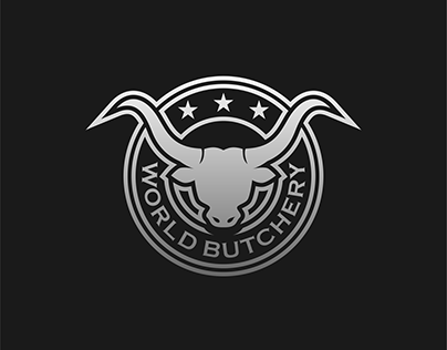 World Butchery Bull Logo Concept
