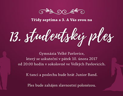 Invitation to the student prom