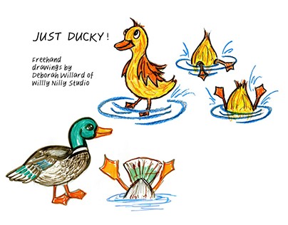 Just Ducky! hand drawn illustations