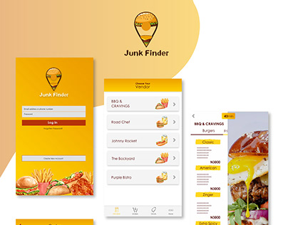 Junk Finder App - UI design