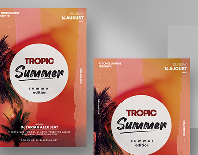 Tropic Summer Edition Flyer Template (PSD)